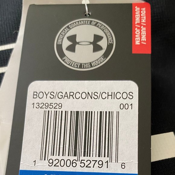 💖MEGA SALE💖🌿 Under Armour Fleece Sport Logo UA Hoodie Black Boy  1329529 001 - Picture 4 of 4